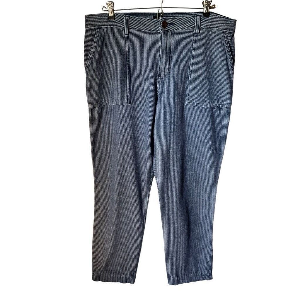 LEE Regular Fit Tapered Leg Pin Stripe Patch Pocket Jeans! 33”. Retro - Picture 9 of 11